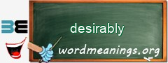 WordMeaning blackboard for desirably
